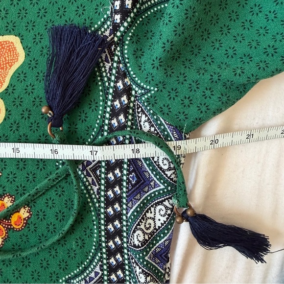 Philosophy Size 12 Green Dress with Floral Pattern - Picture 6 of 11